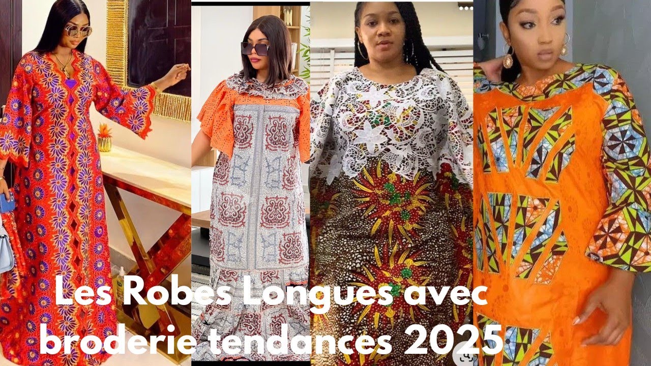 Robes Longues manières, Robes Longues Brodées, Tendances 2025