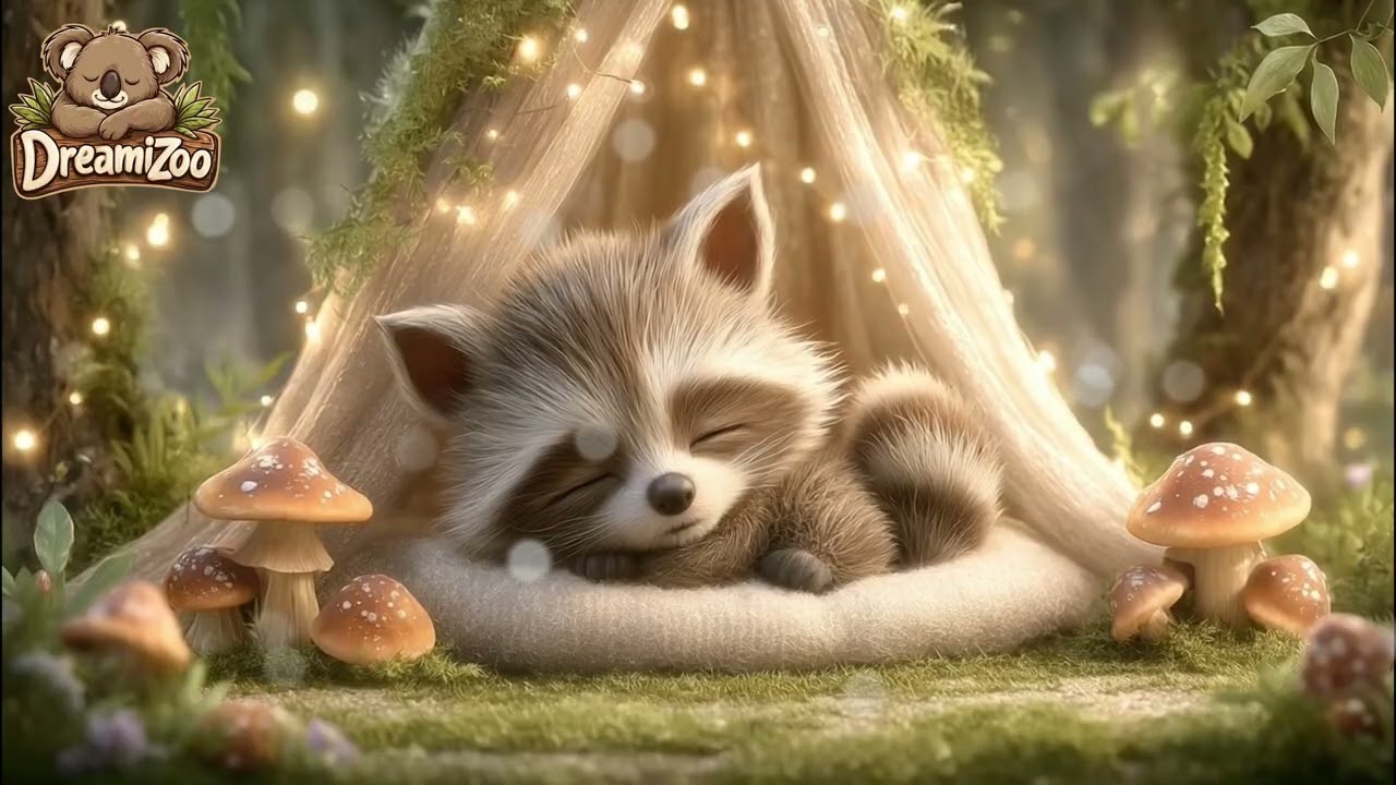Bonne Nuit Petit Ange avec Rocket le Raton Laveur 🦝✨ | Berceuse Forêt Magique pour Bébé | 3 Heures