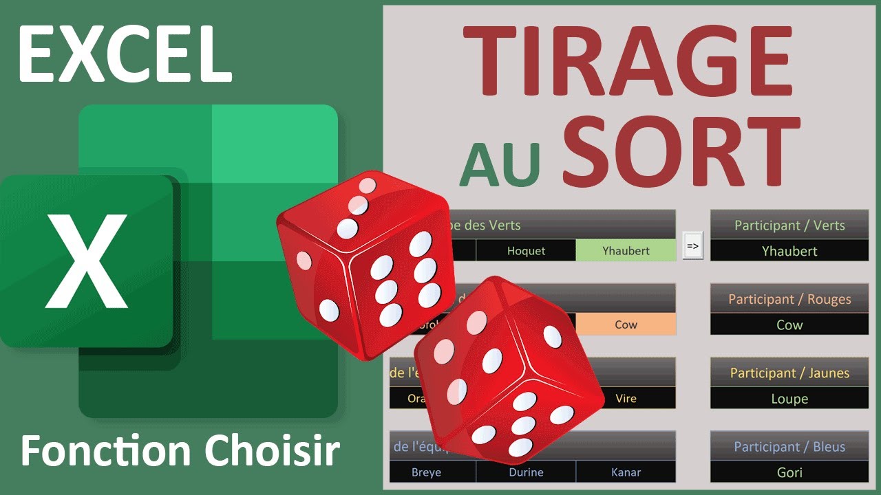 Choisir au hasard un membre par équipe avec Excel