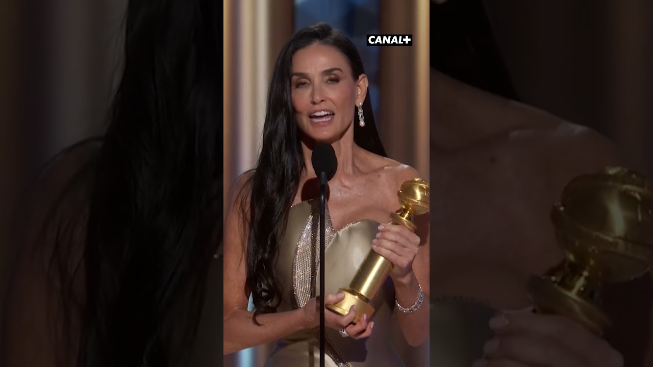 Demi Moore reçoit le prix de Meilleure actrice dans une comédie aux #GoldenGlobes 🏆👏