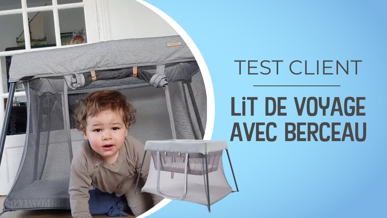 LE LIT DE VOYAGE AVEC BERCEAU MIX & MATCH GRIS NOUKIE'S