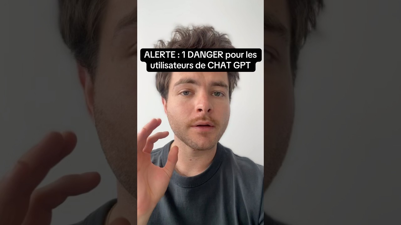 ALERTE : 1 DANGER pour les utilisateurs de CHAT GPT 🚨