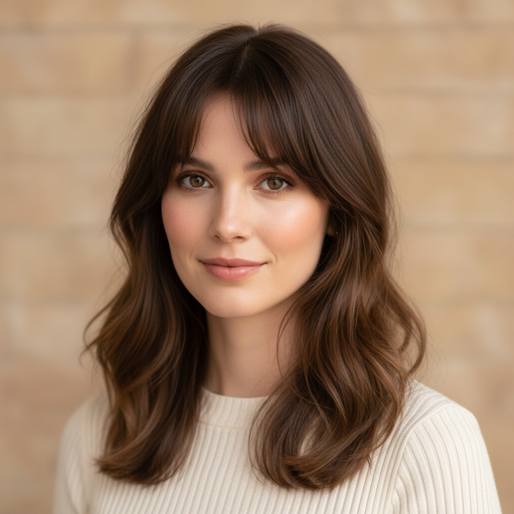 découvrez la frange rideau, la tendance coiffure incontournable de 2025, parfaite pour sublimer votre visage et adoucir vos traits avec élégance.