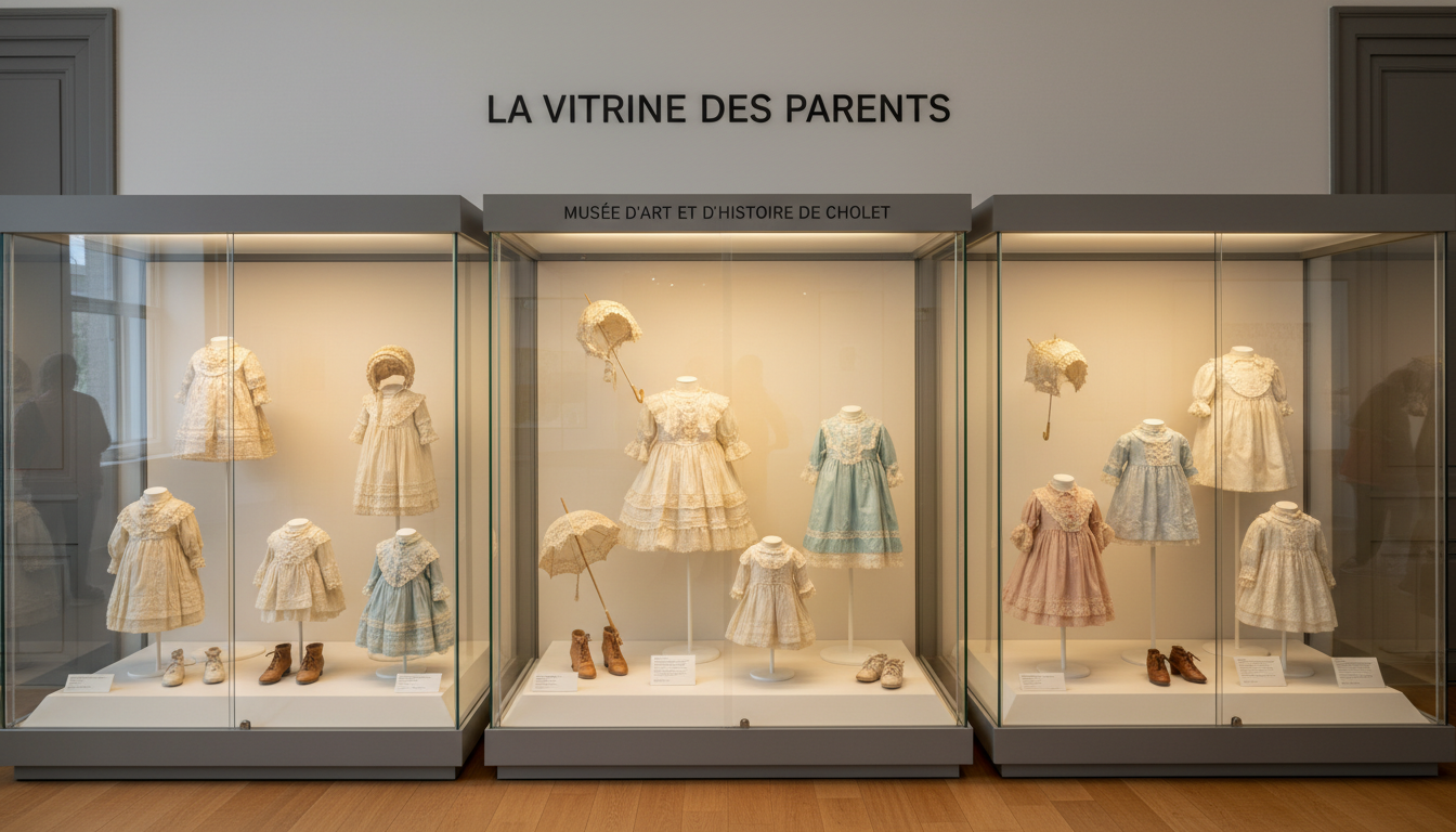 découvrez « la vitrine des parents » au musée d’art et d’histoire de cholet, une exposition unique qui dévoile les trésors cachés de la mode enfantine à travers les âges.