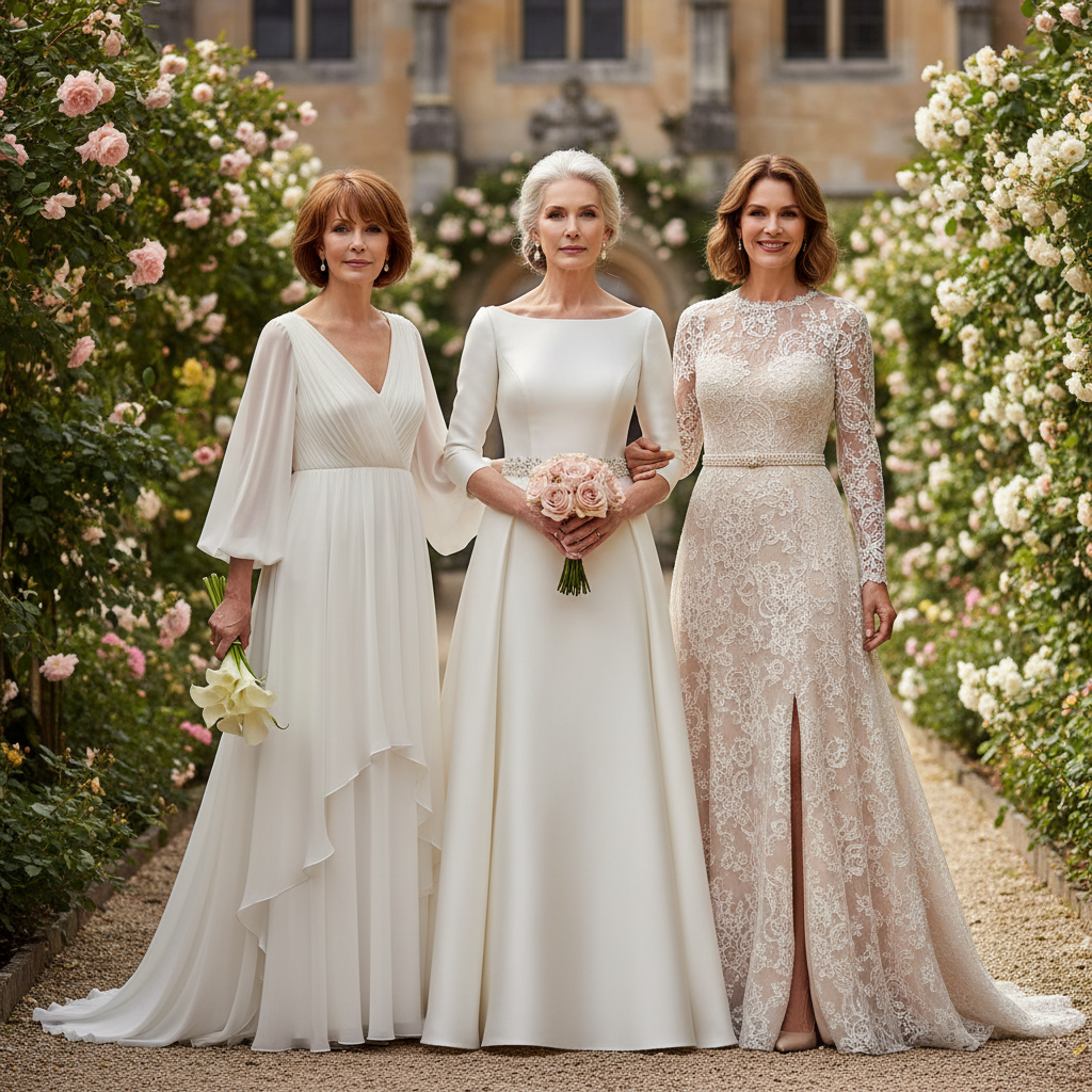 découvrez les meilleures coupes de robes pour mariage adaptées aux femmes de 60 ans en 2025, conçues pour sublimer toutes les silhouettes avec élégance et confort.