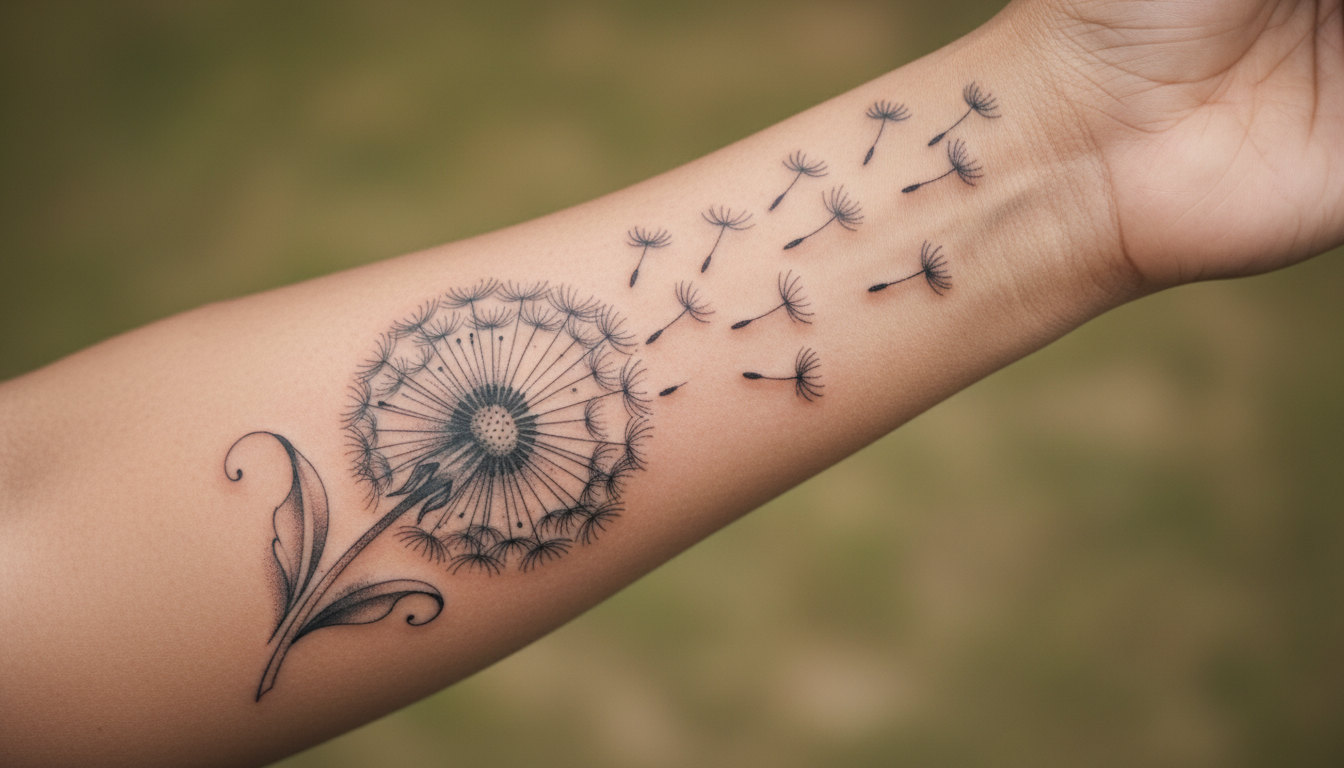 découvrez la signification du tatouage pissenlit, un symbole puissant de liberté et d’espoir, parfait pour marquer un nouveau départ dans votre vie.