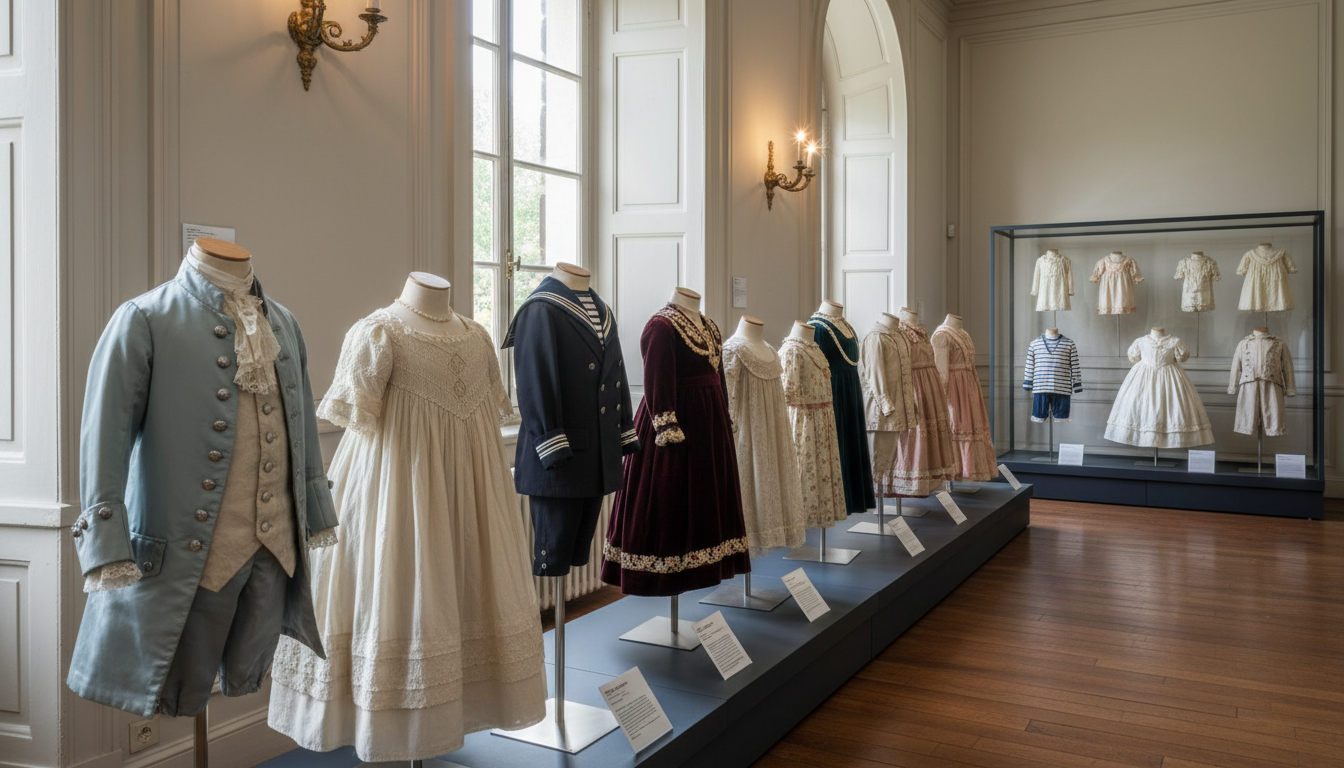 découvrez une collection exclusive de vêtements d'enfants du xviiie au xxe siècle, dévoilée dans un musée du maine-et-loire, offrant un voyage unique à travers l'histoire et la mode enfantine.